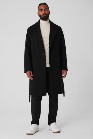 Overcoats Alo Yoga Wool Gameday Hombre Negros | Mexico MAI-591306