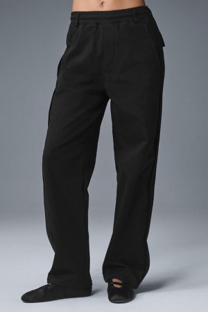 Pantalon Alo Yoga Edition Sueded Straight Leg Mujer Negros | Mexico ISA-128467
