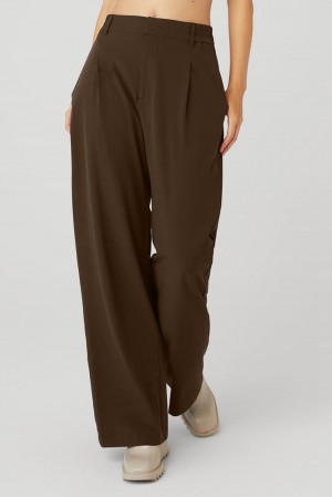 Pantalon Alo Yoga High-Waist Pursuit Mujer Espresso | Mexico DYG-746091