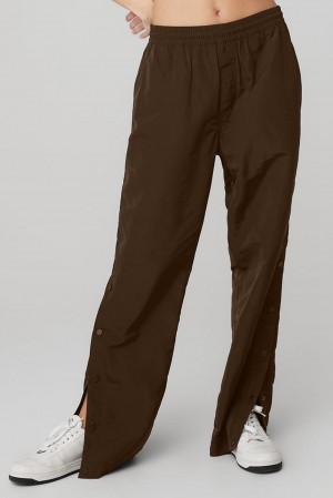 Pantalon Alo Yoga Legend Snap Mujer Espresso | Mexico GDP-127064