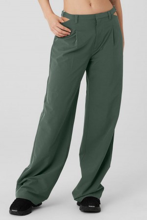 Pantalon Alo Yoga Mid-Rise Showdown Mujer Azules | Mexico WTZ-186304