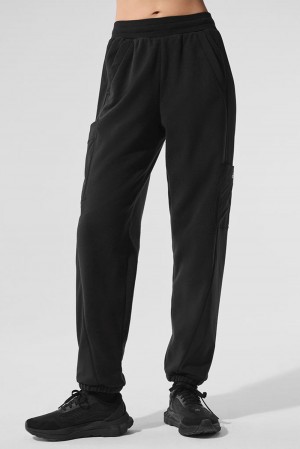 Pantalon Alo Yoga Polar Fleece Wintry Mix Mujer Negros | Mexico WSO-965082