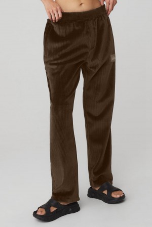 Pantalon Alo Yoga Velour Baller Mujer Espresso | Mexico VAW-067831