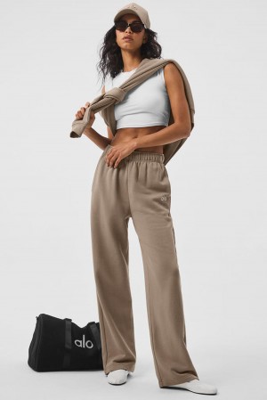 Pantalon Deportivo Alo Yoga Accolade Straight Leg Mujer Gravel | Mexico KBV-802159