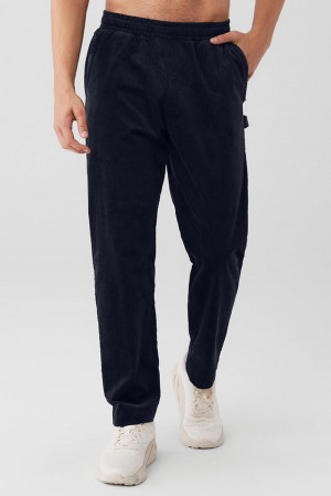 Pantalon Deportivo Alo Yoga Corduroy District Hombre Azul Marino | Mexico CYO-514069