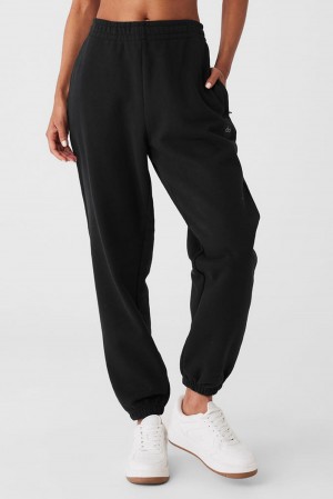 Pantalon Deportivo Alo Yoga Cuffed Renown Heavy Weight Mujer Negros | Mexico OIC-342756