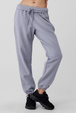 Pantalon Deportivo Alo Yoga Cuffed Renown Heavy Weight Mujer Fog | Mexico ZDS-594826