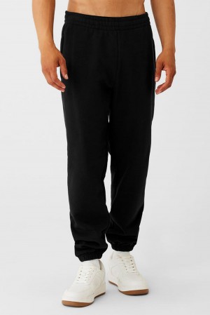 Pantalon Deportivo Alo Yoga Cuffed Renown Heavy Weight Hombre Negros | Mexico AFP-152637