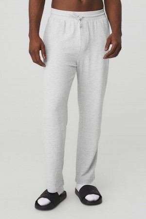 Pantalon Deportivo Alo Yoga Micro Waffle Fast Break Hombre Grises | Mexico LIN-938164