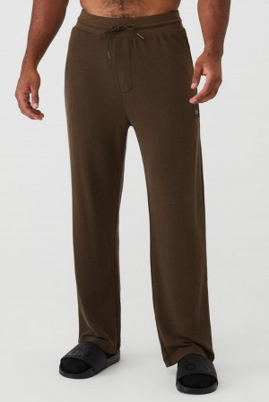 Pantalon Deportivo Alo Yoga Micro Waffle Fast Break Hombre Espresso | Mexico HPK-162590