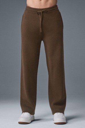 Pantalon Deportivo Alo Yoga Scholar Straight Leg Hombre Espresso | Mexico IUL-794853