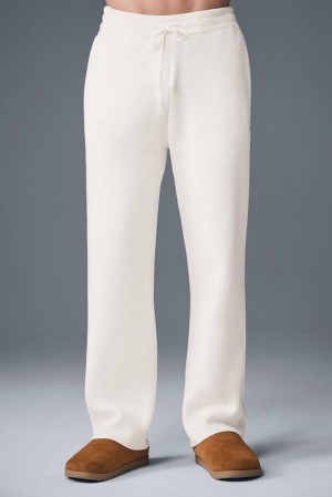 Pantalon Deportivo Alo Yoga Scholar Straight Leg Hombre Ivory | Mexico KJW-310297