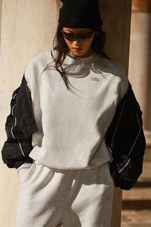 Pullover Alo Yoga Accolade Crew Neck Mujer Blancos | Mexico FIC-204179