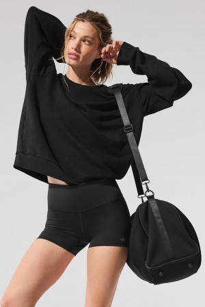 Pullover Alo Yoga Chill Crew Neck Mujer Negros | Mexico HYM-675931