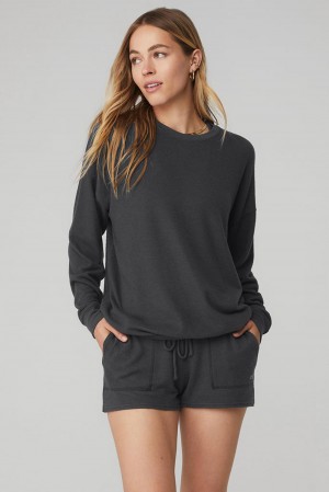 Pullover Alo Yoga Soho Mujer Anthracite | Mexico PMJ-175904