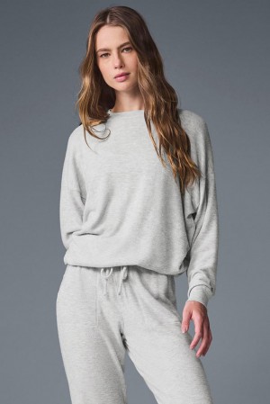 Pullover Alo Yoga Soho Mujer Grises | Mexico EBL-186529