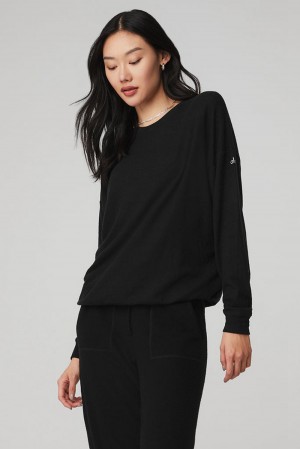 Pullover Alo Yoga Soho Mujer Negros | Mexico SUT-129406