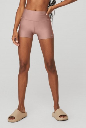 Short Alo Yoga 3" High-Waist Airlift Mujer Smoky Quartz | Mexico JDC-069513