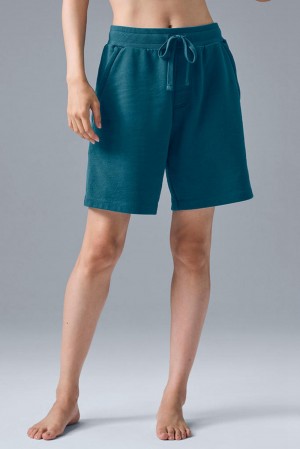 Short Alo Yoga Chill Mujer Oceanic Teal | Mexico FLW-726094