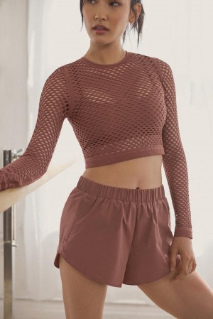 Short Alo Yoga Playmaker Dolphin Mujer Chestnut | Mexico IGU-594638