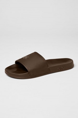 Slide Alo Yoga Unisex It Slide Hombre Espresso | Mexico PQF-168450