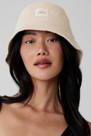 Sombreros De Pescador Alo Yoga Corduroy Neighborhood Mujer Bone | Mexico FCP-756341