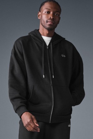 Sudadera con Capucha Alo Yoga Accolade Full Zip Hombre Negros | Mexico YVW-124036