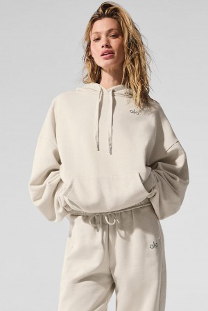 Sudadera con Capucha Alo Yoga Accolade Mujer Bone | Mexico NYC-941028