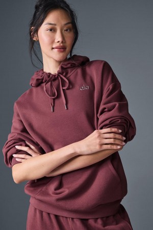 Sudadera con Capucha Alo Yoga Accolade Mujer Vino | Mexico LWN-127460