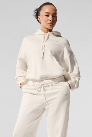 Sudadera con Capucha Alo Yoga Accolade Mujer Ivory | Mexico ZLV-543710