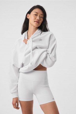 Sudadera con Capucha Alo Yoga Accolade Mujer Blancos | Mexico VYL-410938