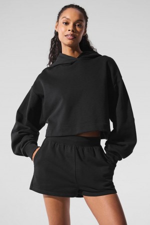 Sudadera con Capucha Alo Yoga Bae Mujer Negros | Mexico FDA-961748