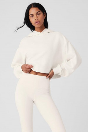 Sudadera con Capucha Alo Yoga Bae Mujer Ivory | Mexico DJQ-219436