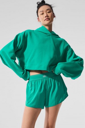 Sudadera con Capucha Alo Yoga Bae Mujer Verdes | Mexico XPR-567948