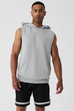 Sudadera con Capucha Alo Yoga Chill Sleeveless Hombre Grises | Mexico IRD-429503
