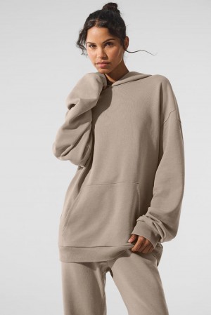 Sudadera con Capucha Alo Yoga Chill Vintage Wash Mujer Azules | Mexico QGL-820379