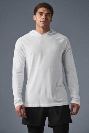 Sudadera con Capucha Alo Yoga Core Runner Hombre Blancos | Mexico TDP-986130