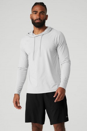 Sudadera con Capucha Alo Yoga Idol Runner Hombre Titanium | Mexico YND-860527