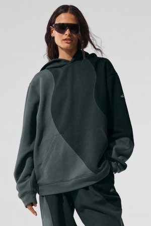 Sudadera con Capucha Alo Yoga Make Waves Mujer Verdes | Mexico FNB-021479