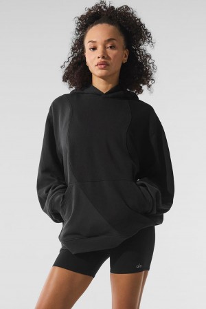 Sudadera con Capucha Alo Yoga Make Waves Mujer Negros | Mexico ELO-835102