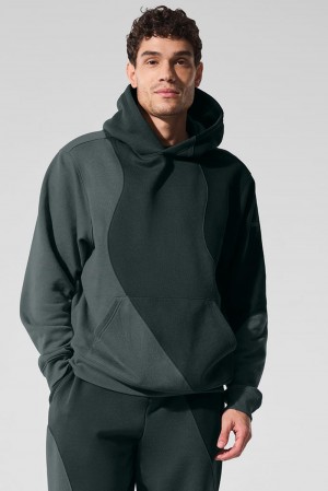 Sudadera con Capucha Alo Yoga Make Waves Hombre Verdes | Mexico WSJ-109534