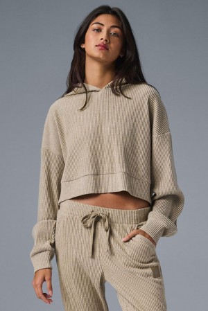 Sudadera con Capucha Alo Yoga Muse Mujer Gravel Heather | Mexico VCU-730924
