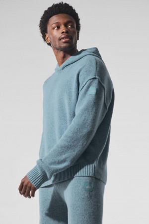 Sudadera con Capucha Alo Yoga New Class Cashmere Hombre Azules | Mexico BUS-371250