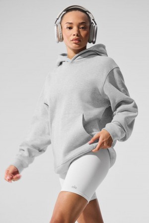 Sudadera con Capucha Alo Yoga Renown Heavy Weight Mujer Grises | Mexico NSA-742109
