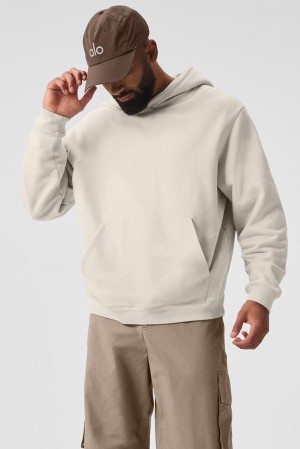 Sudadera con Capucha Alo Yoga Renown Heavy Weight Hombre Bone | Mexico KNX-693742
