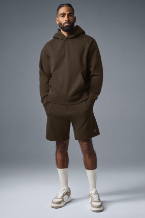 Sudadera con Capucha Alo Yoga Renown Heavy Weight Hombre Espresso | Mexico TNM-179538