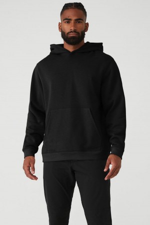 Sudadera con Capucha Alo Yoga Renown Heavy Weight Hombre Negros | Mexico VEU-728603