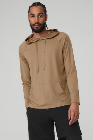 Sudadera con Capucha Alo Yoga The Conquer Hombre Gravel | Mexico QRK-912463