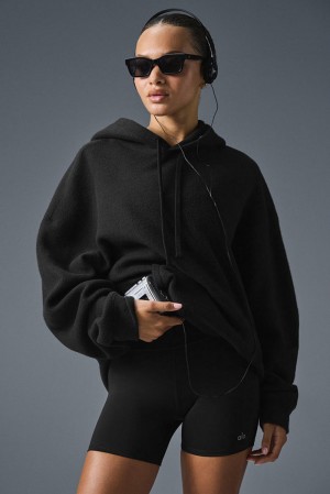 Sudadera con Capucha Alo Yoga Triumph Restore Mujer Negros | Mexico AER-279451