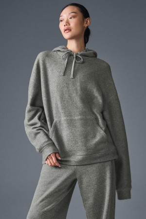 Sudadera con Capucha Alo Yoga Triumph Restore Mujer Grises | Mexico MJQ-713568
